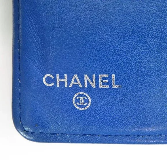 Authentic CHANEL Green Quilted Patent Leather CC Long Wallet Coin Purse